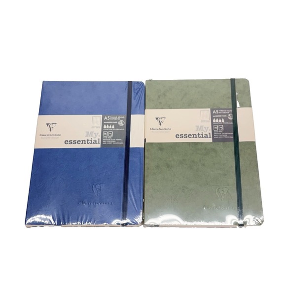 Clairefontaine Other - 2 Clairefontaine My Essential A5 Thread Bound Notebooks 96 Sheets Dot Grid
